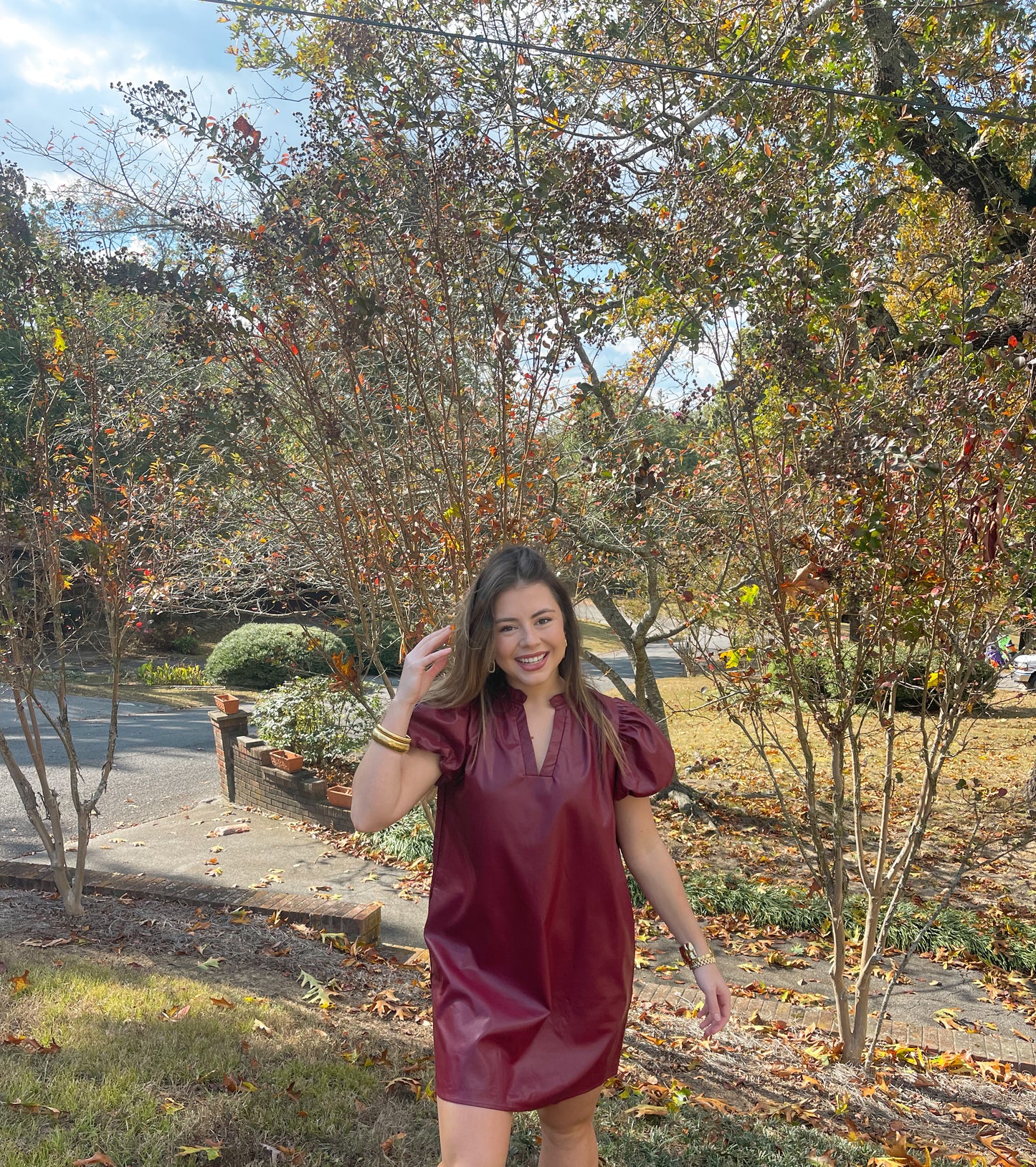 The Burgundy Jade Dress