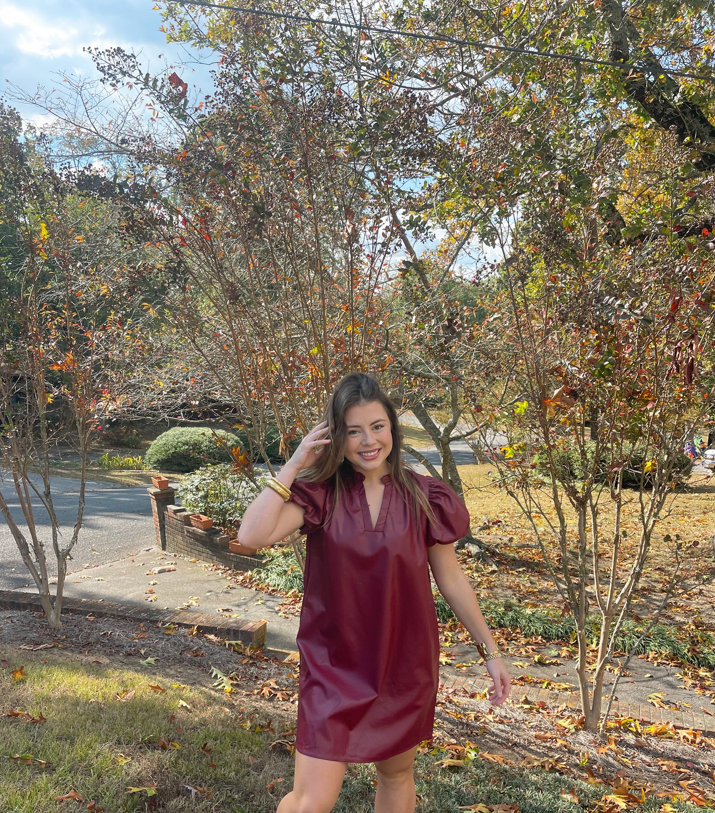 The Burgundy Jade Dress