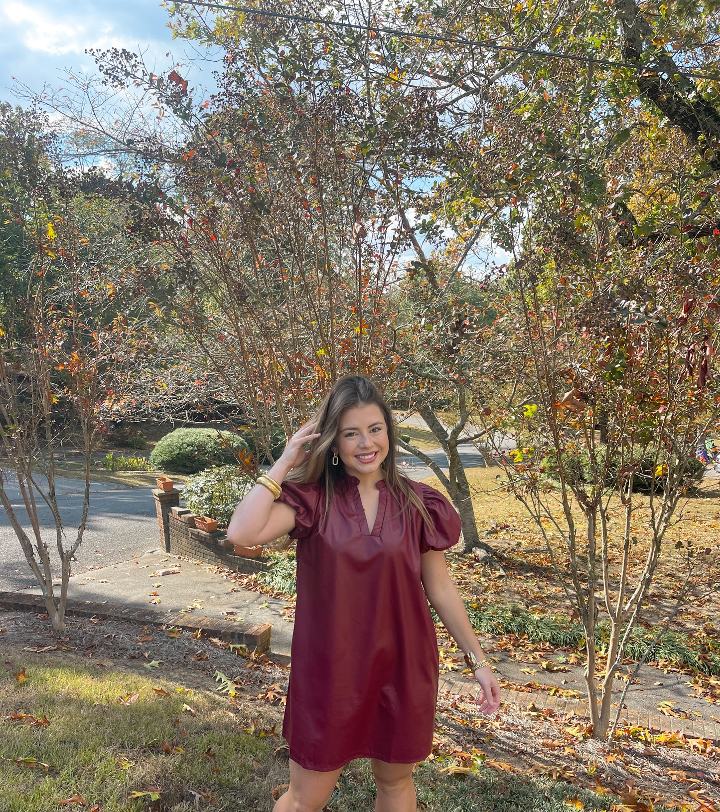 The Burgundy Jade Dress