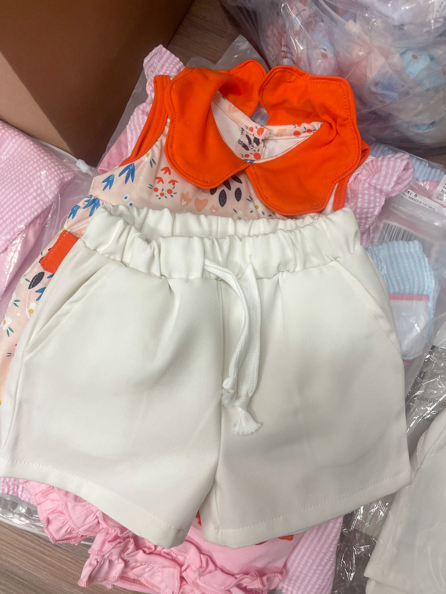 White Pocket Boys Shorts