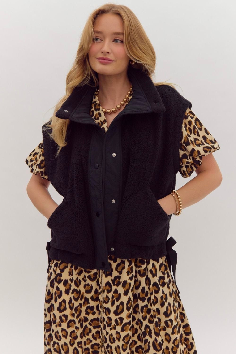 The Lyla Vest in Black