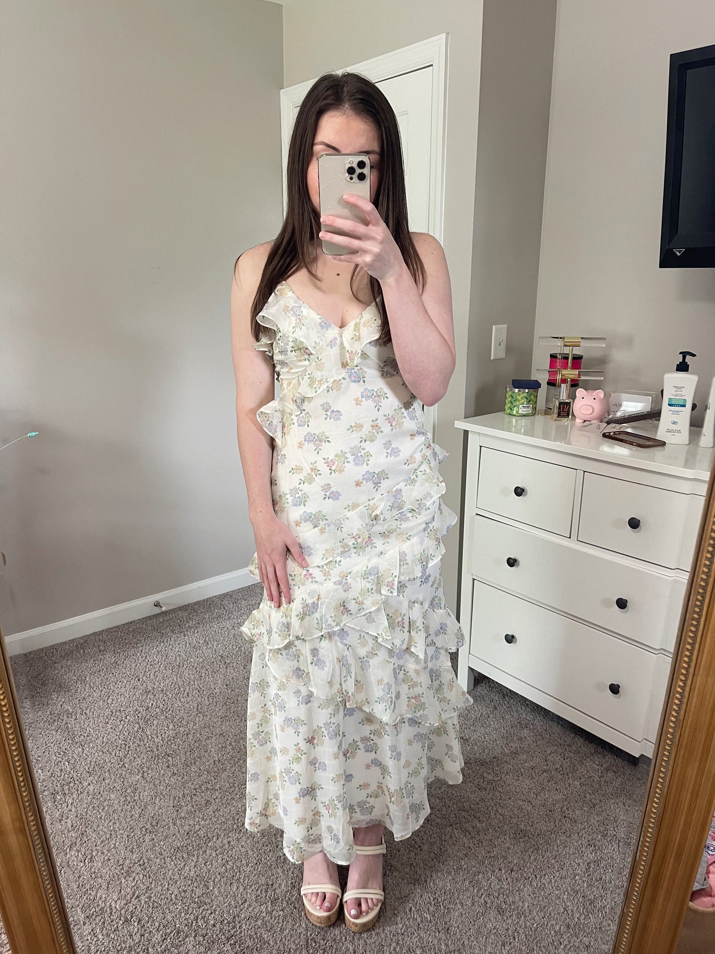 Florals and Ruffles Dress