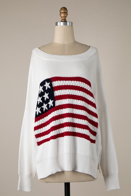 All American Girl Sweater- Ivory