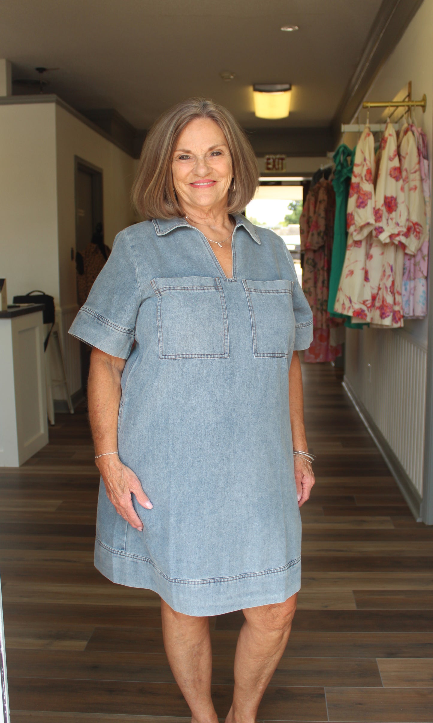 Danny Denim Dress - Denim