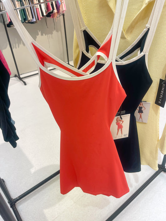 Carla Athletic Dress- Red