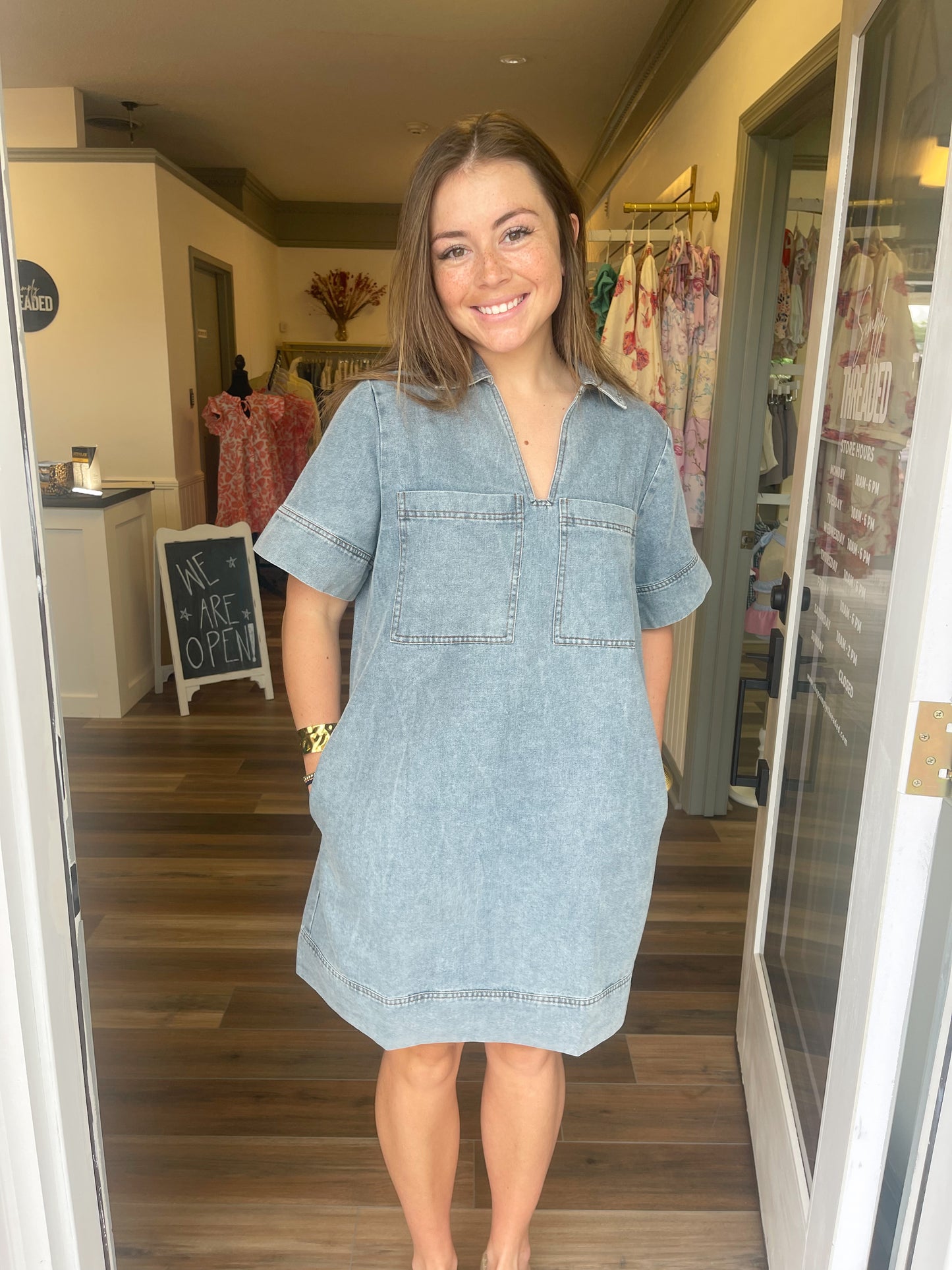 Danny Denim Dress - Denim