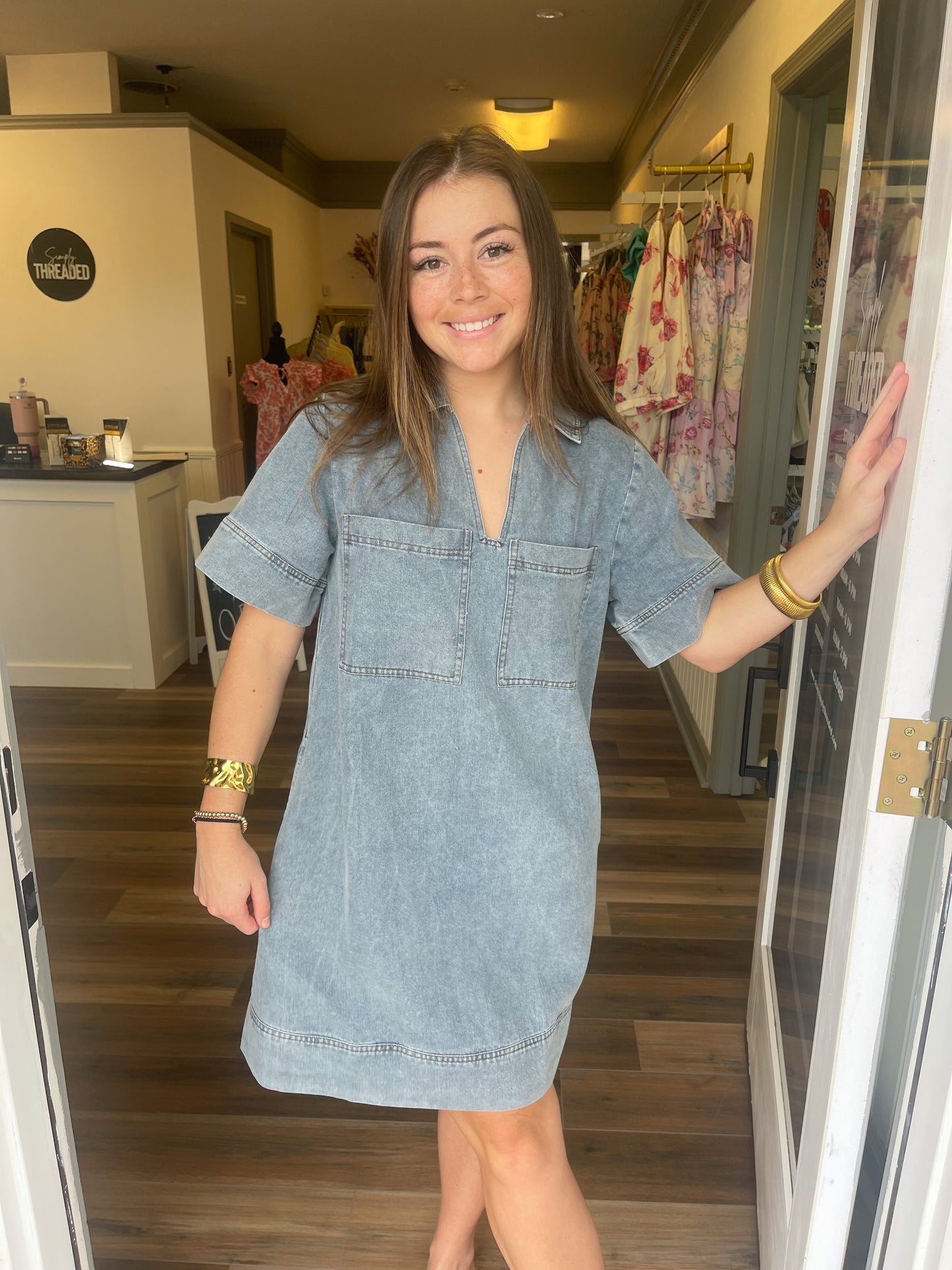 Danny Denim Dress - Denim