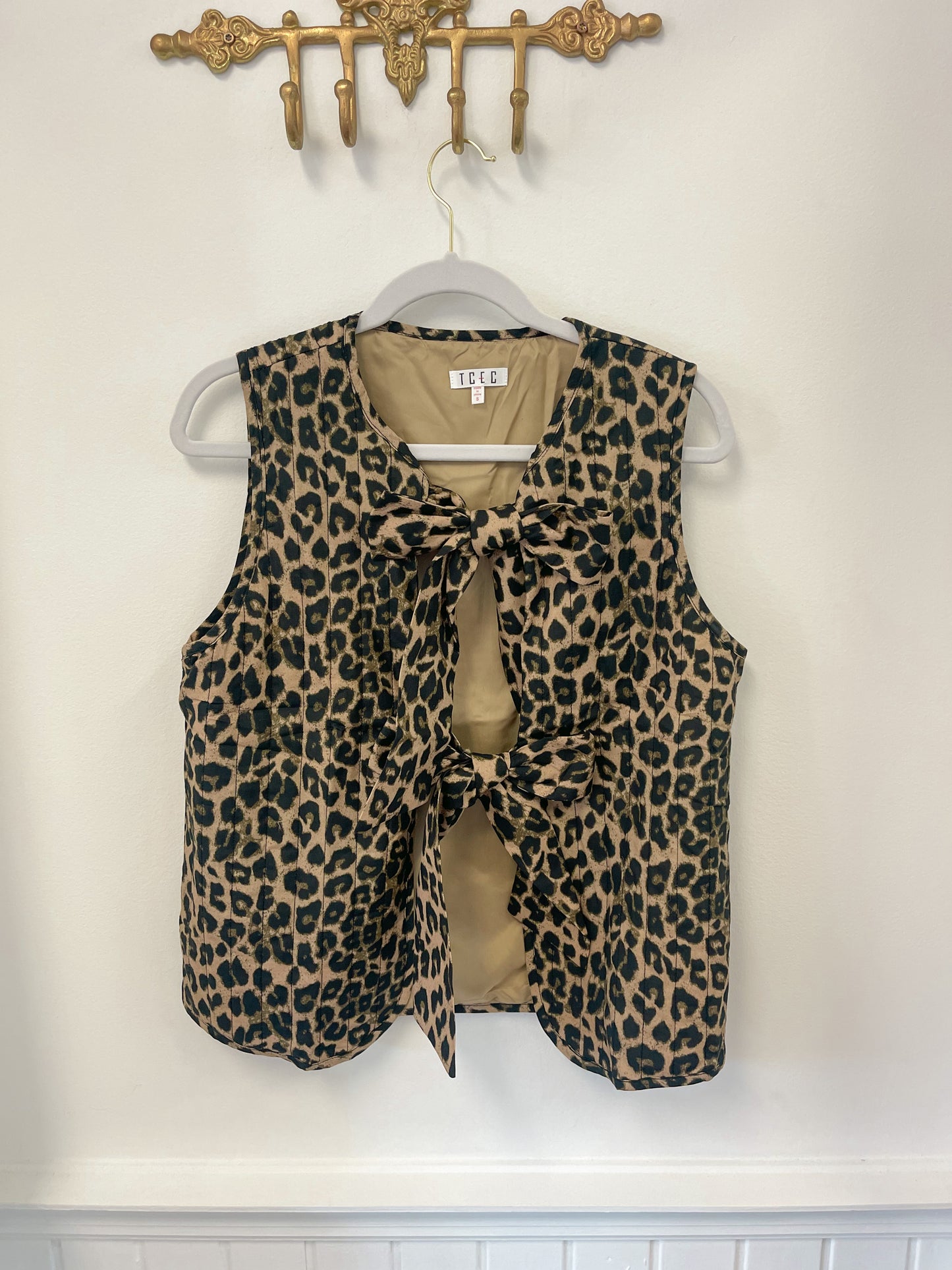 Leopard Bow Tie Vest