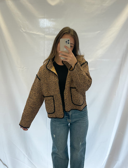 Animal Print Quilt Jacket