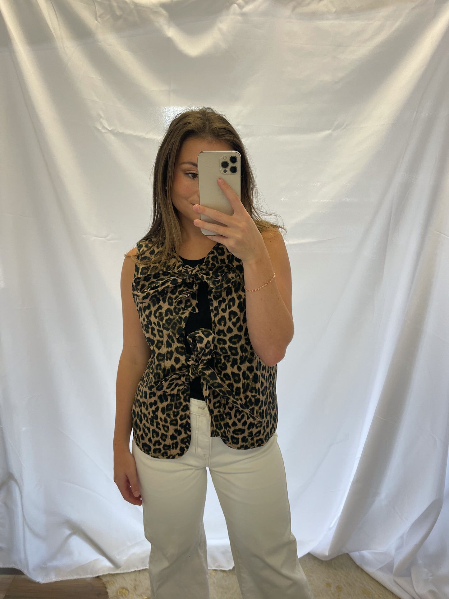 Leopard Bow Tie Vest