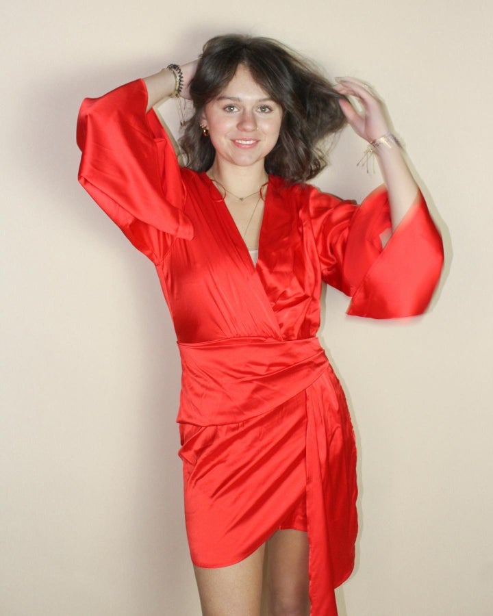 Red Satin Dress